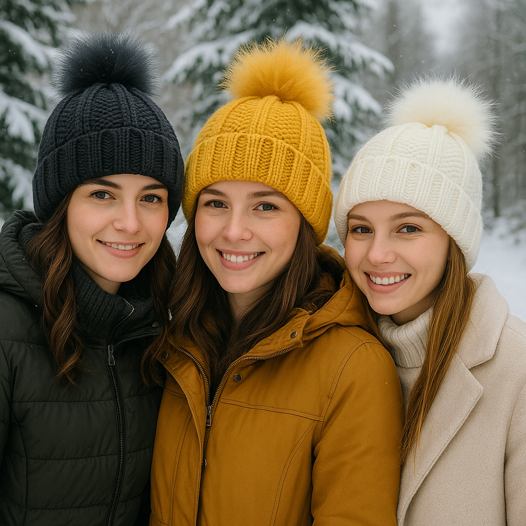 Novendi Beanie mit Satin-Innenfutter Evi