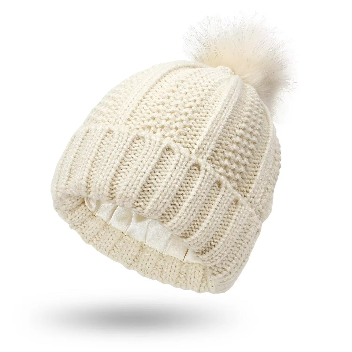 Novendi Beanie mit Satin-Innenfutter Evi