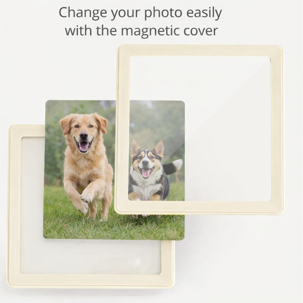 Novendi Magnetischer Fotorahmen mit Bluetooth-Lautsprecher Vik