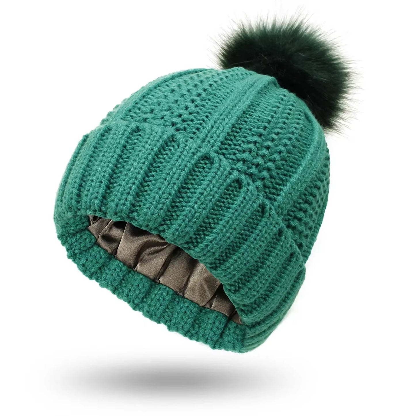 Novendi Beanie mit Satin-Innenfutter Evi