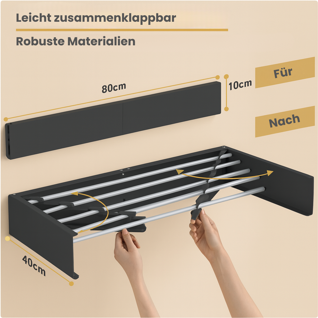 Novendi Faltbares Wand-Wäschetrockner Mila