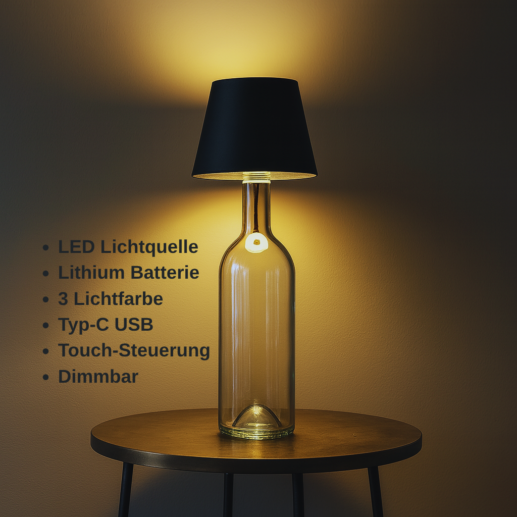 Novendi Flasche Lampe Felix