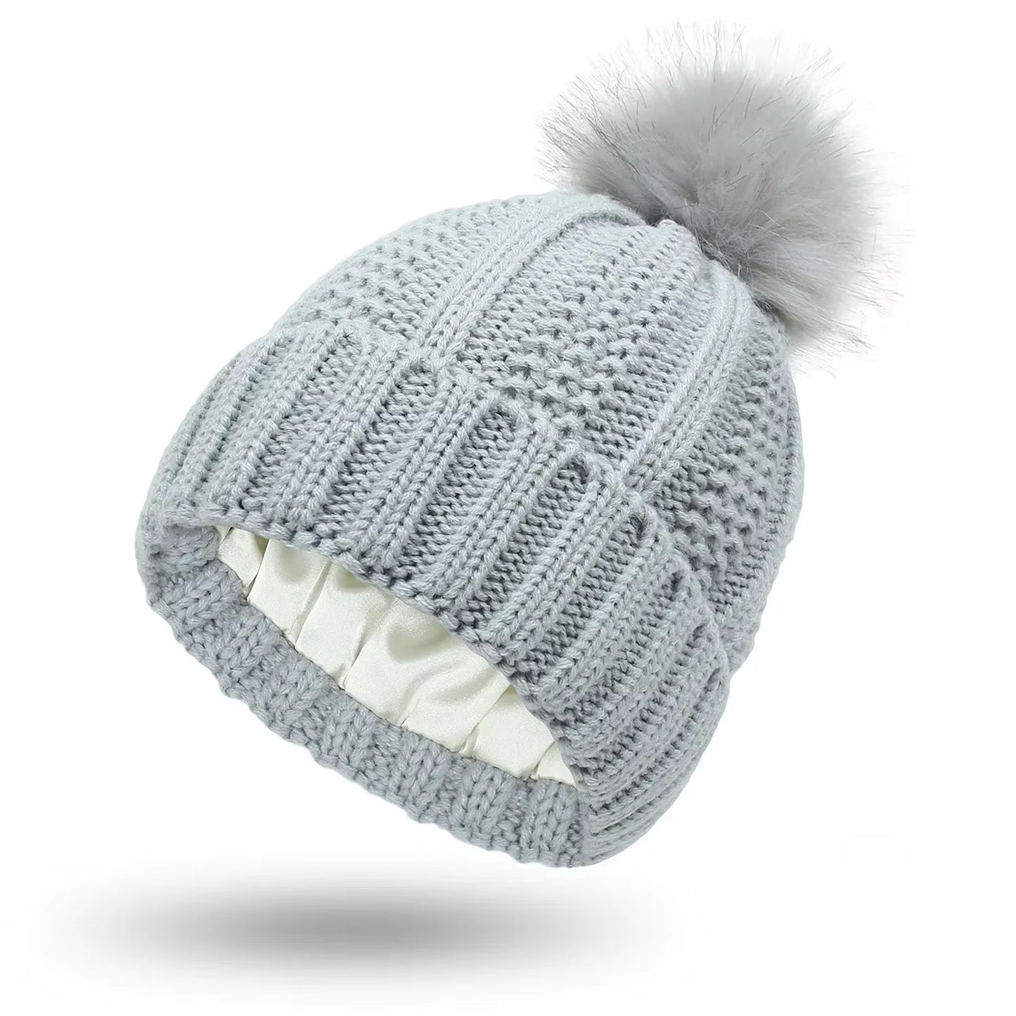 Novendi Beanie mit Satin-Innenfutter Evi