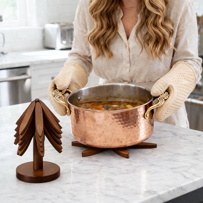 Novendi Holzuntersetzer Baum