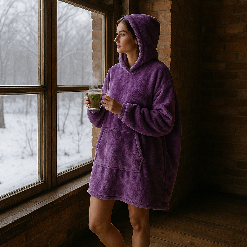 Novendi Decke Hoodie Cuddle