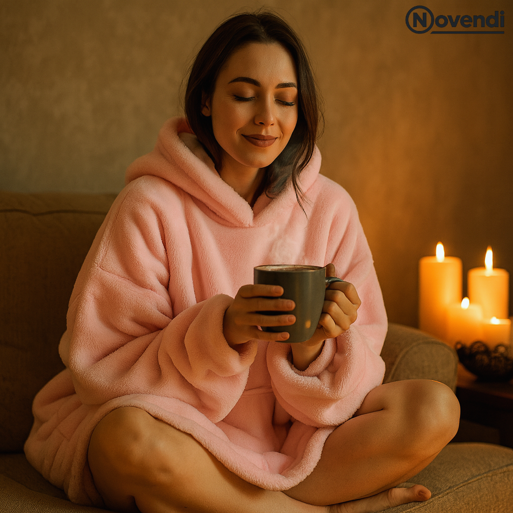 Novendi Decke Hoodie Cuddle