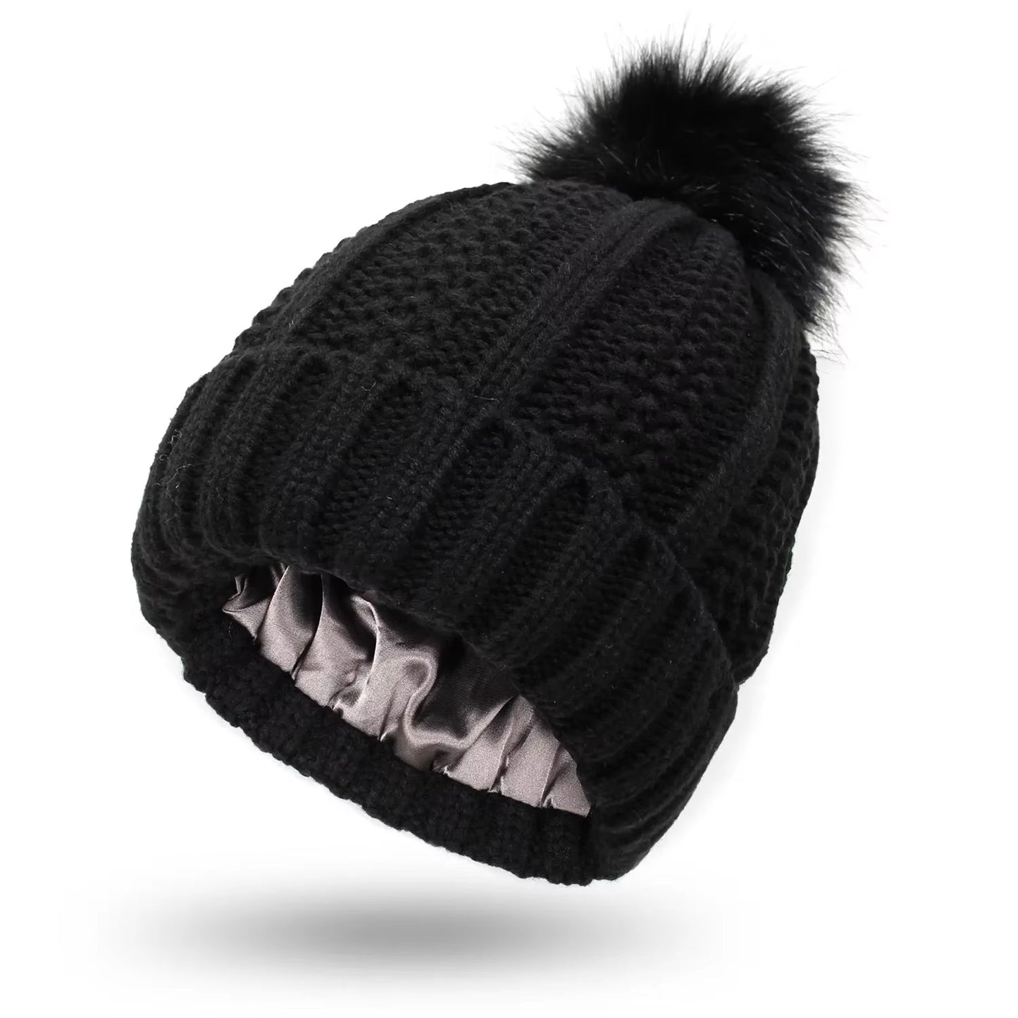 Novendi Beanie mit Satin-Innenfutter Evi