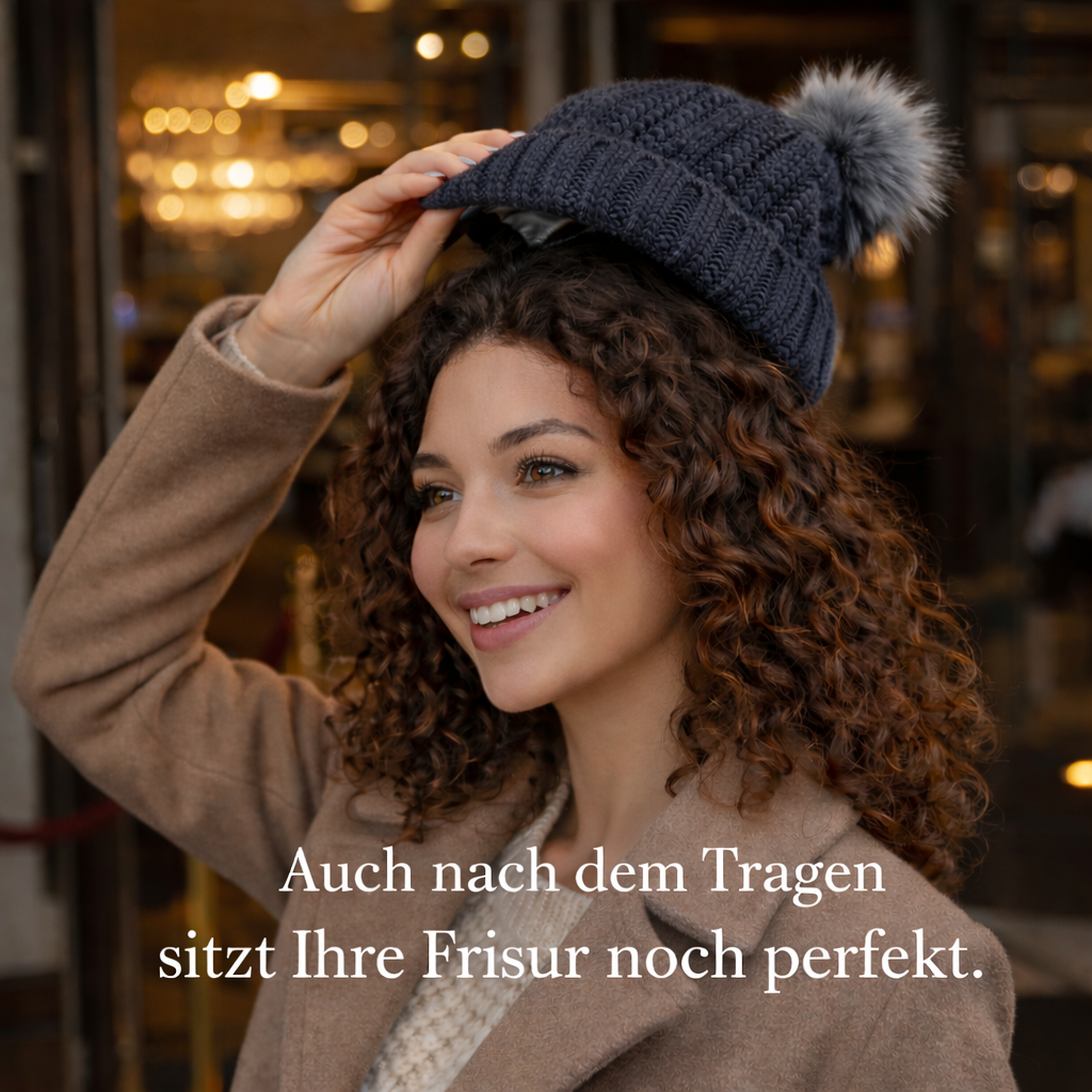 Novendi Beanie mit Satin-Innenfutter Evi