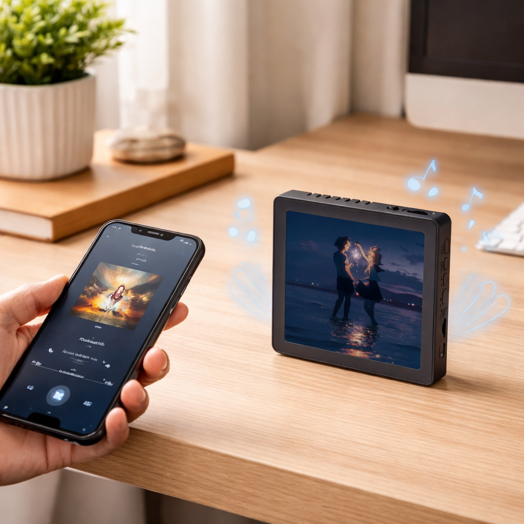 Novendi Magnetischer Fotorahmen mit Bluetooth-Lautsprecher Vik